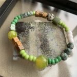 handmade Agate And Speckled Stone Bracelet