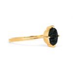 gold Authentic Moldavite Ring thegreencrystal