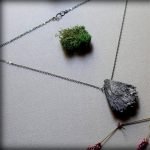 raw black kyanite fan necklace thegreencrystal
