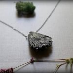 raw black kyanite stone necklace thegreencrystal