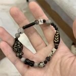 Black Onyx Speckled Stone Bracelet