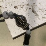 cute Black Onyx Speckled Stone Bracelet