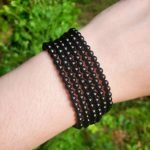 4mm black tourmaline crystal bracelet thegreencrystal