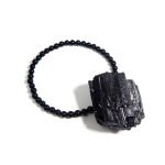 4mm Black Tourmaline Crystal Bead Bracelet thegreencrystal