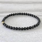4mm Shungite Bead Bracelet for Men Women thegreencrytal