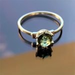 round cut Moldavite Ring Moldavite Jewelry thegreencrystal