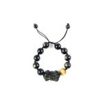Gold Obsidian Pixiu Feng Shui bracelet