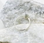 silver Moldavite Crystal Ring thegreencrystal