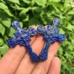 Handmade Lapis Lazuli Crucifix carvings thegreencrystal