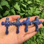 Lapis Lazuli Crucifix Sculpture thegreencrystal