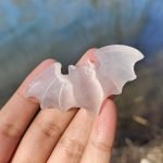 Selenite Bat Natural Stone Crafts Halloween Decorations thegreencrystal