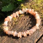 Peach Moonstone Chip Bracelet