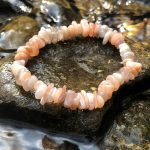 Peach Moonstone jewelry Chip Bracelet
