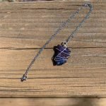 handmade Raw Peacock Ore necklace