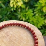 small red jasper bead bracelet
