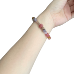 Cute Strawberry Quartz Watermelon Tourmaline Gemstone Bracelet
