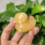 Yellow Calcite Duck Carvings Crystal Carvings Home Decoration thegreencrystal