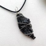 Raw Black Kyanite pendent