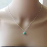 silver Green Opal Necklace