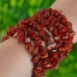cheap Red Jasper Tumbled Chip Bracelet thegreencrystal
