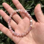 6mm Flower Agate stretchy Bracelet