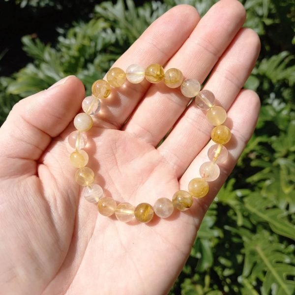 8mm Golden Healer Quartz Bead Bracelet