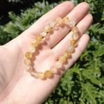 handmade Golden Healer Quartz Bead Bracelet