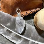 wrapped Lemurian Quartz Crystal Pendant thegreencrystal
