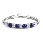 8mm Men's Blue Tiger Eye Bracelet