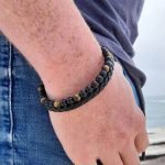 Two Strands Braided Leather Bracelet