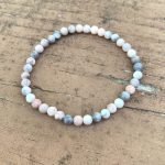 4mm Pink zebra Jasper bracelet