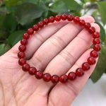 6mm Red Agate stretchy bracelet
