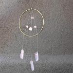 handmade Rose Quartz Crystal Suncatcher