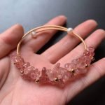 nice handmade Strawberry Quartz Bangle Bracelet