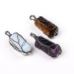 Handmade Tree Of Life Hexagonal Column Pendant