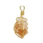 Wire Wrapped Citrine Pendant