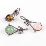 handmade Wire Wrapped Crystal Bead Pendant thegreencrystal