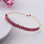 Wire Wrapped Garnet Bangle