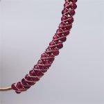 Wire Wrapped Garnet Bangle bracelet