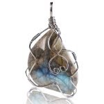 copper Wire Wrapped Labradorite Pendant