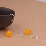 nice Yellow Chalcedony Drop Earrings