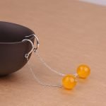 real Yellow Chalcedony Drop Earrings