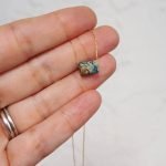 chrysocolla raw crystal necklace