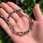 4mm moss agate bracelet