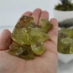 raw green citrine crystal