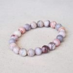 8mm pink botswana agate Stretch Bracelet thegreencrystal