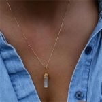 raw selenite necklace