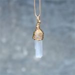 raw selenite necklace