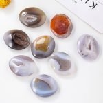Druzy Agate crystal Palm Stone
