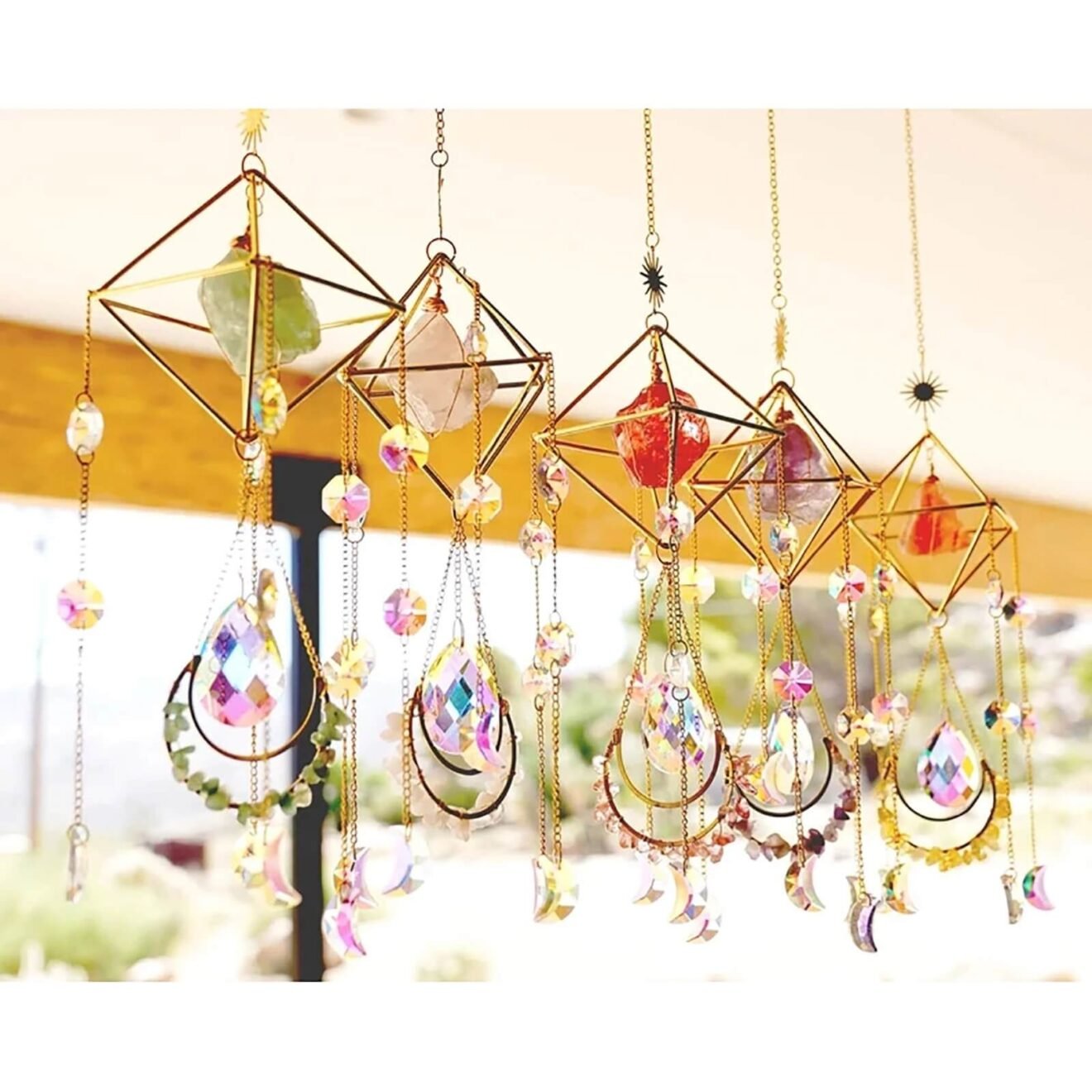 Hanging Crystal Suncatchers • The Green Crystal